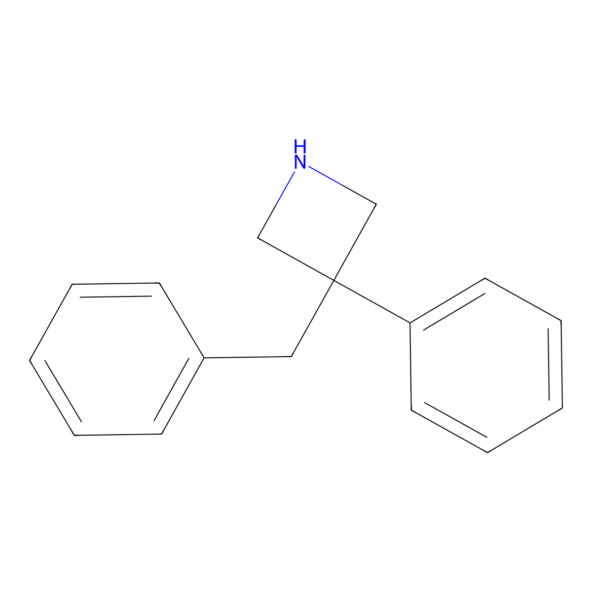 Azetidine, 3-benzyl-3-phenyl- molecular structure, CAS 7215-25-0