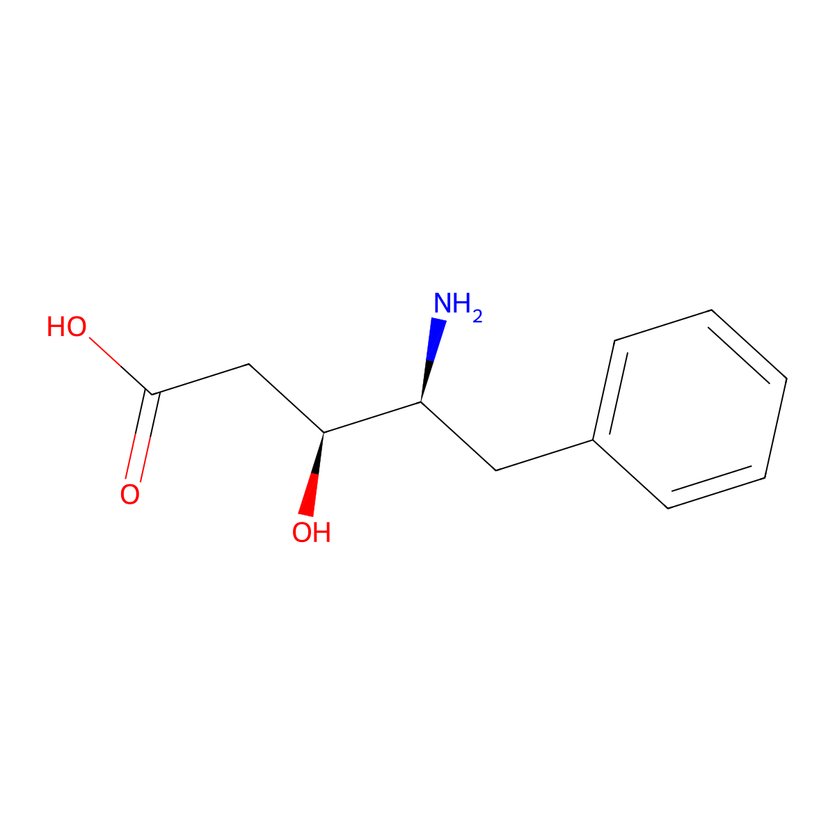 (3S,4S)-4-Amino-3-hydroxy-5-phenylpentanoic acid molecular structure, CAS 72155-50-1