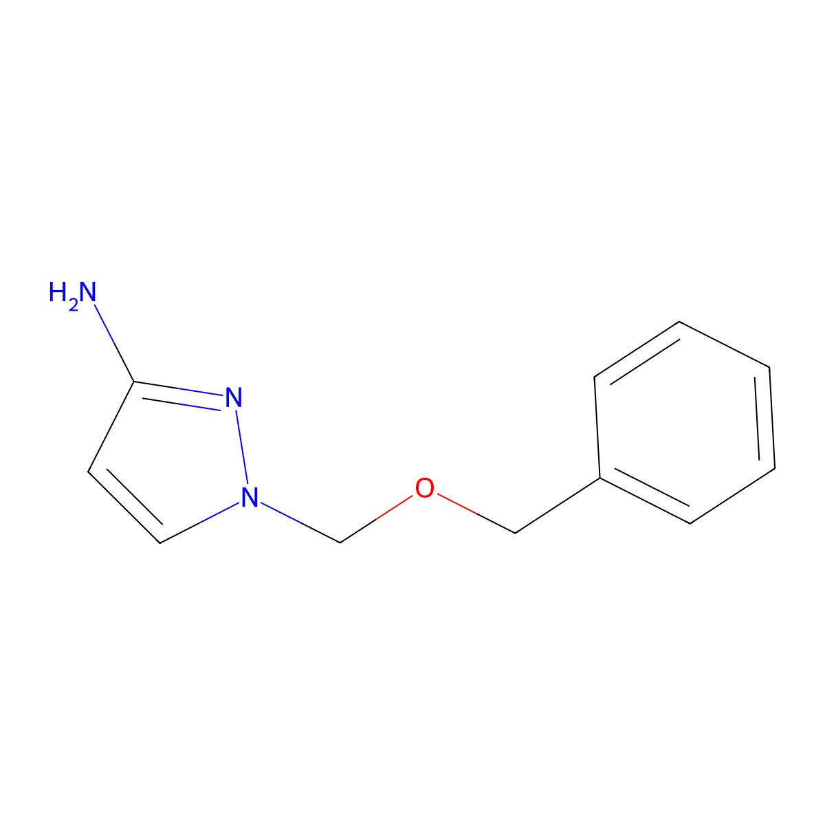 1-[(Benzyloxy)methyl]-1H-pyrazol-3-amine molecular structure, CAS 72159-29-6
