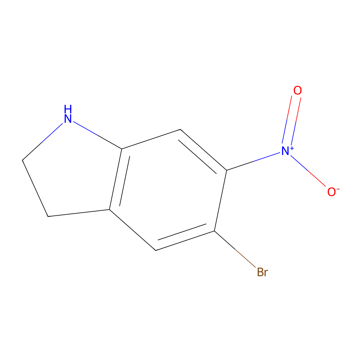 5-Bromo-6-nitroindoline molecular structure, CAS 72159-65-0