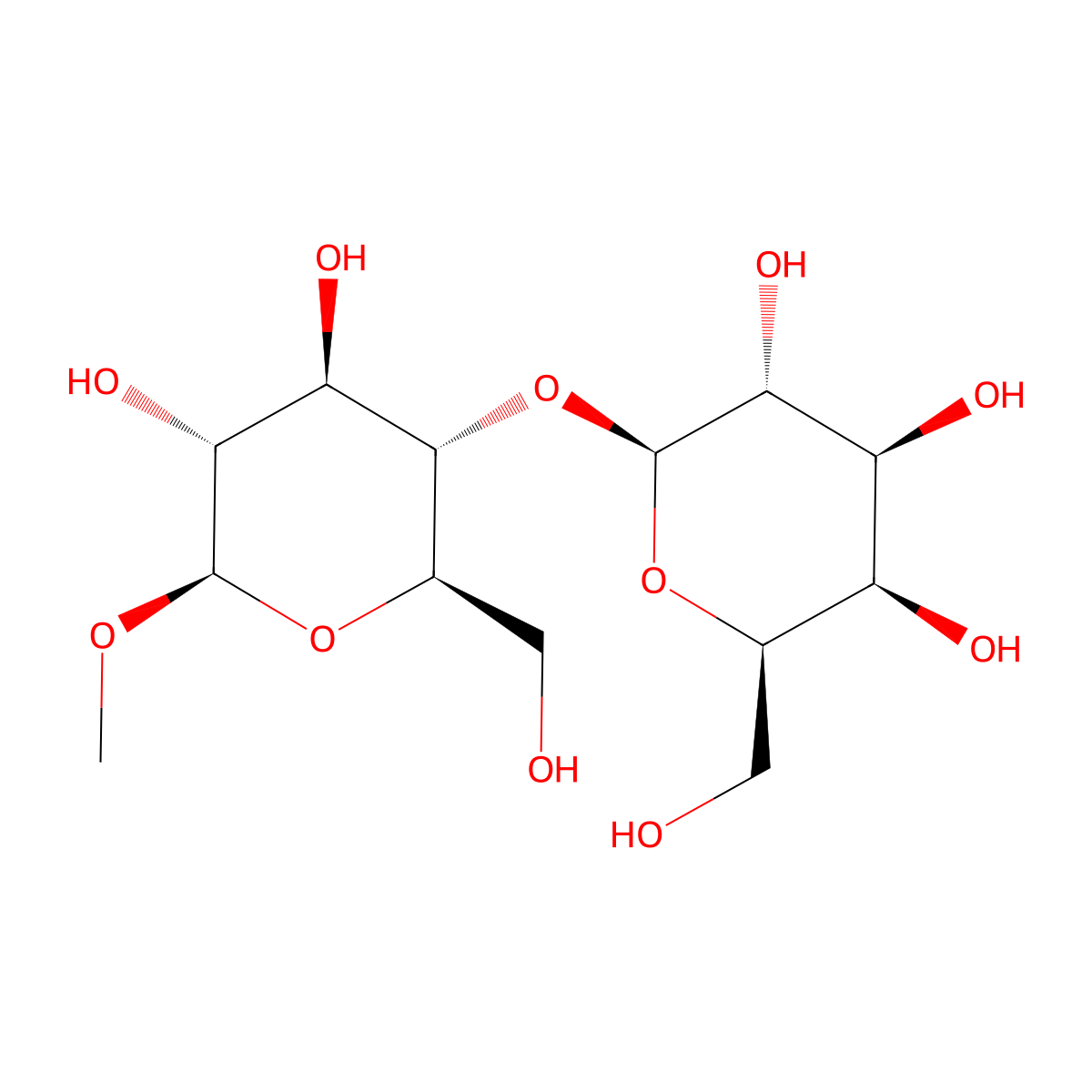 Methyl beta-lactoside molecular structure, CAS 7216-69-5