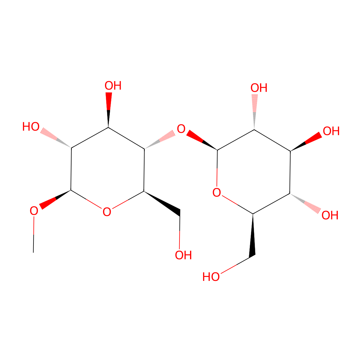 Methyl cellobioside molecular structure, CAS 7216-73-1