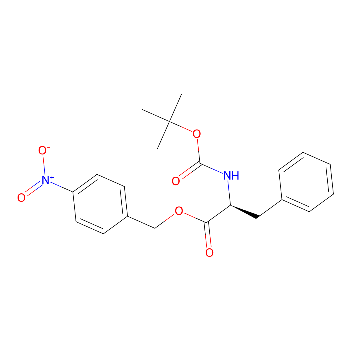 Boc-L-Phe-OBzl(4-NO2) molecular structure, CAS 72169-50-7