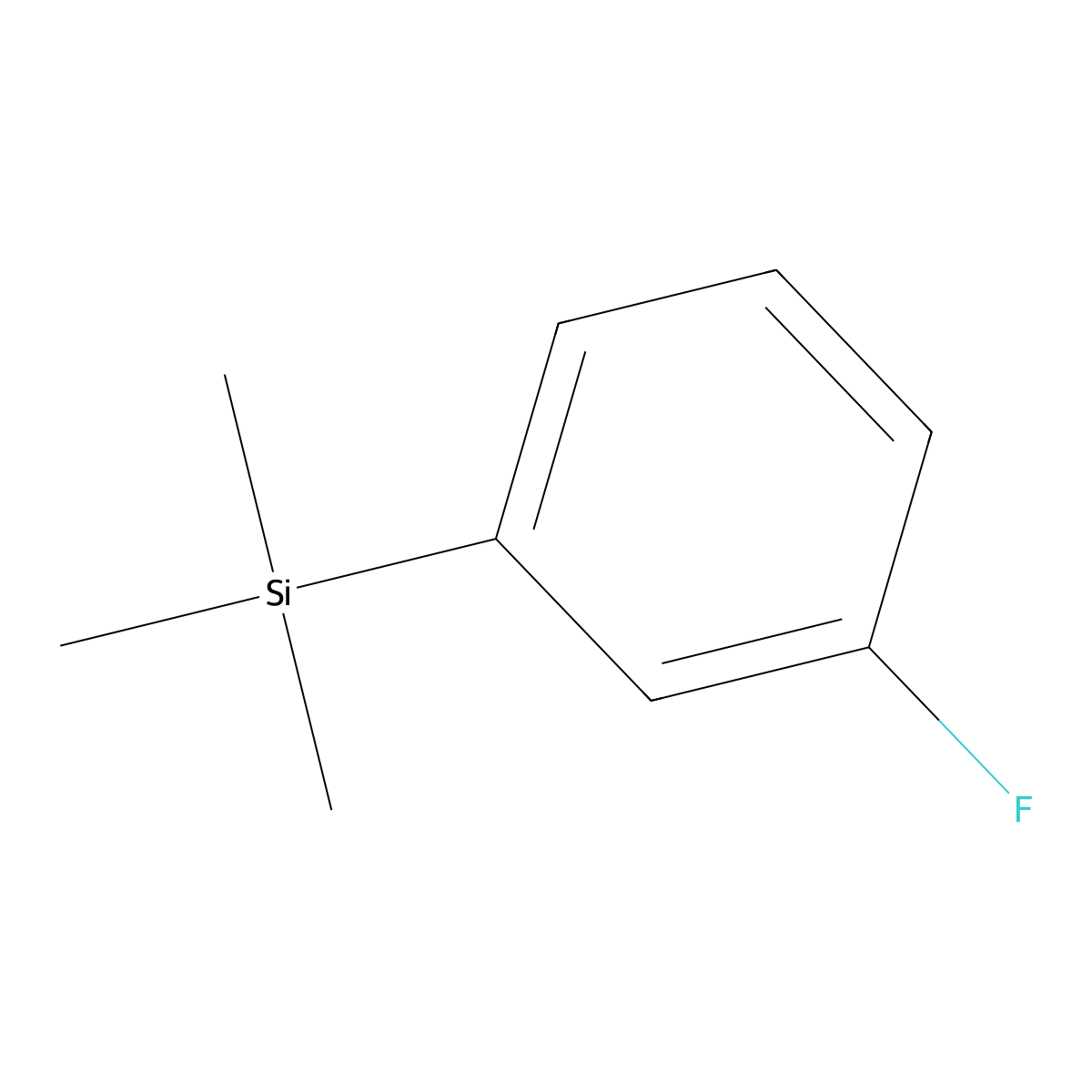 (3-Fluorophenyl)trimethylsilane molecular structure, CAS 7217-41-6