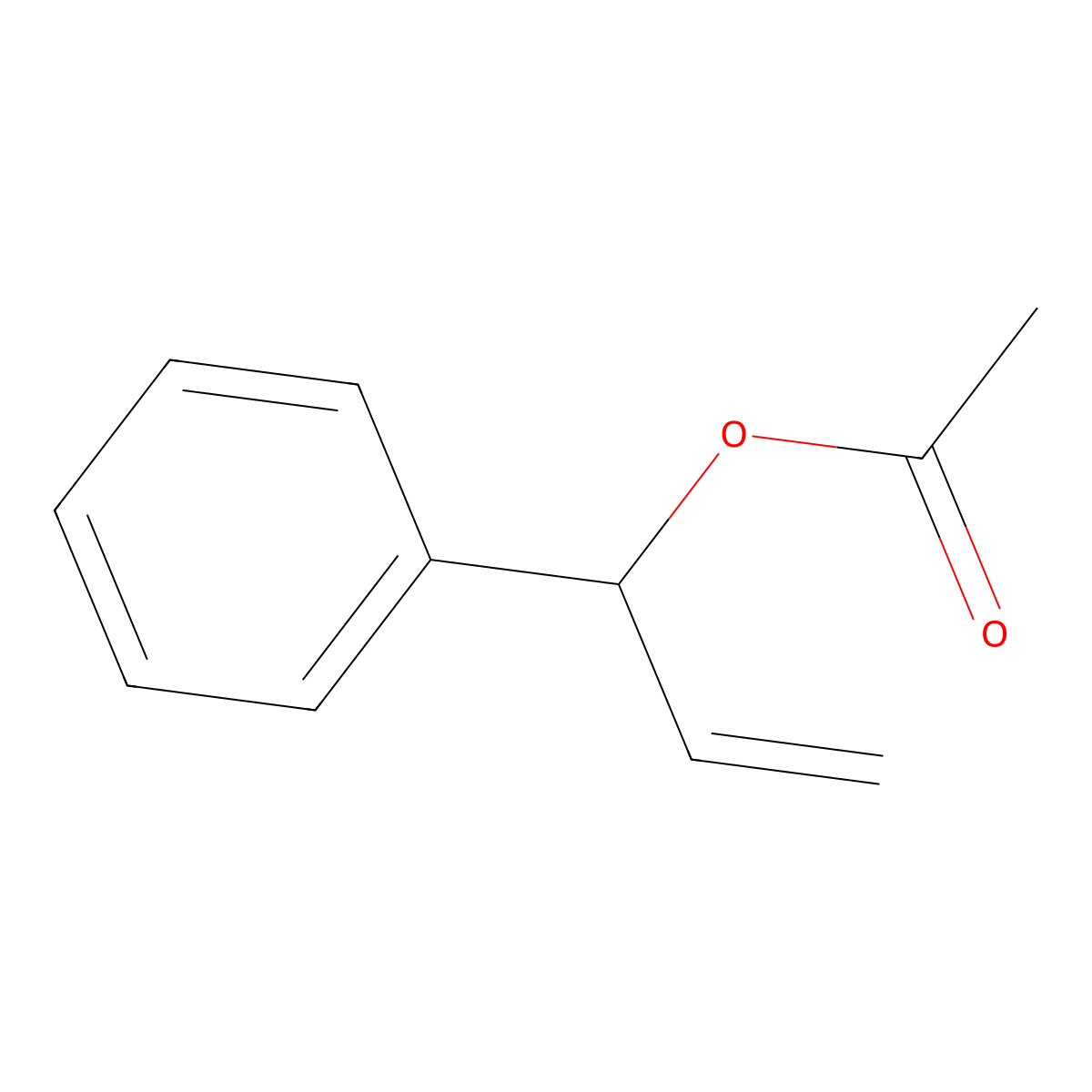 Benzenemethanol, alpha-ethenyl-, 1-acetate molecular structure, CAS 7217-71-2