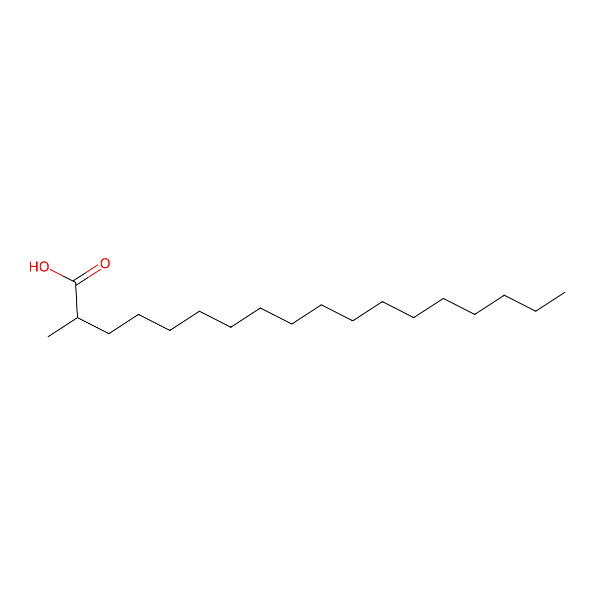 2-Methyloctadecanoic acid molecular structure, CAS 7217-83-6