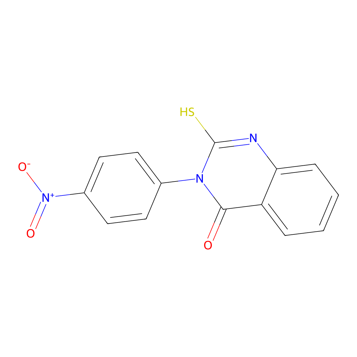 3-(4-Nitrophenyl)-2-sulfanylidene-2,3-dihydroquinazolin-4(1H)-one molecular structure, CAS 72176-80-8