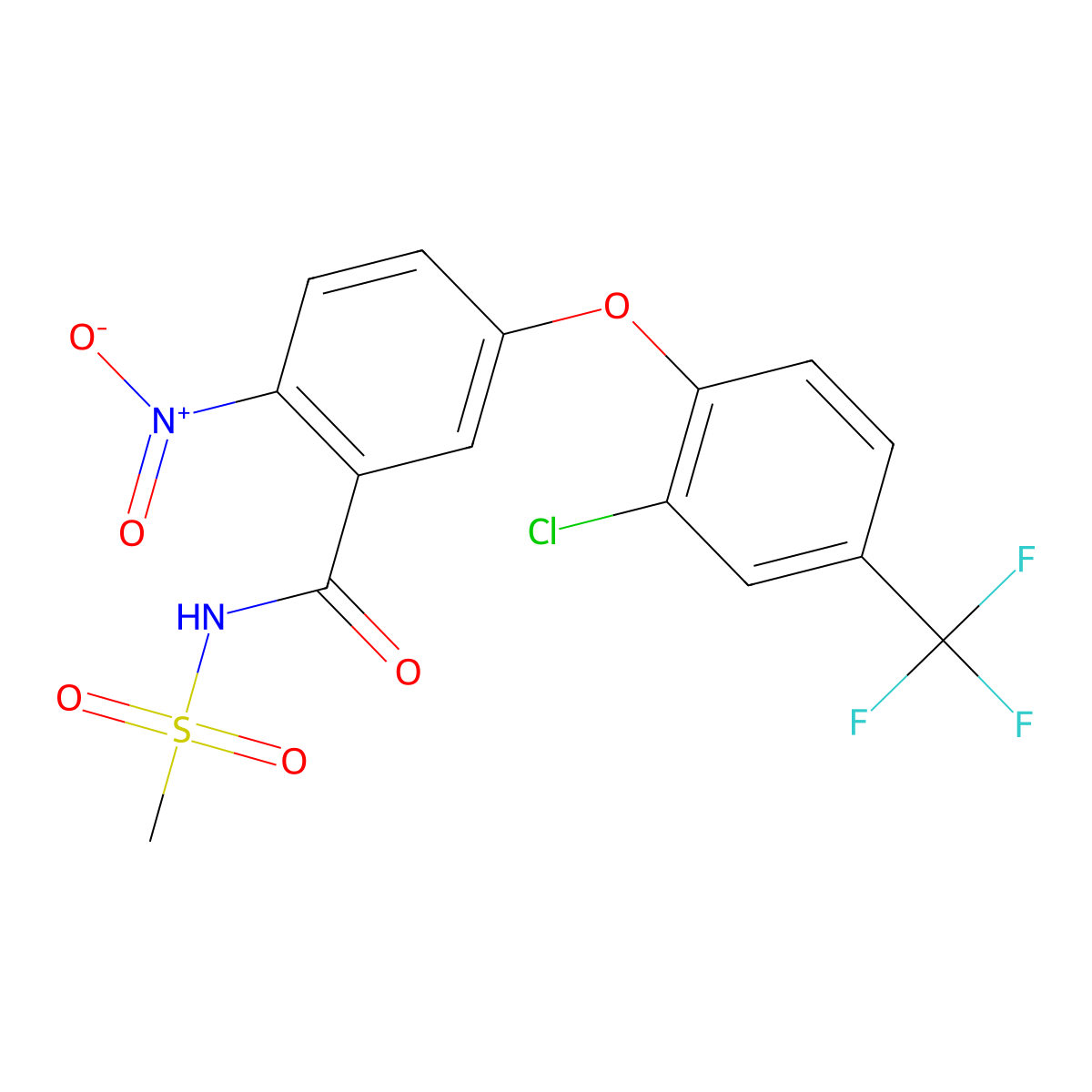 Fomesafen molecular structure, CAS 72178-02-0