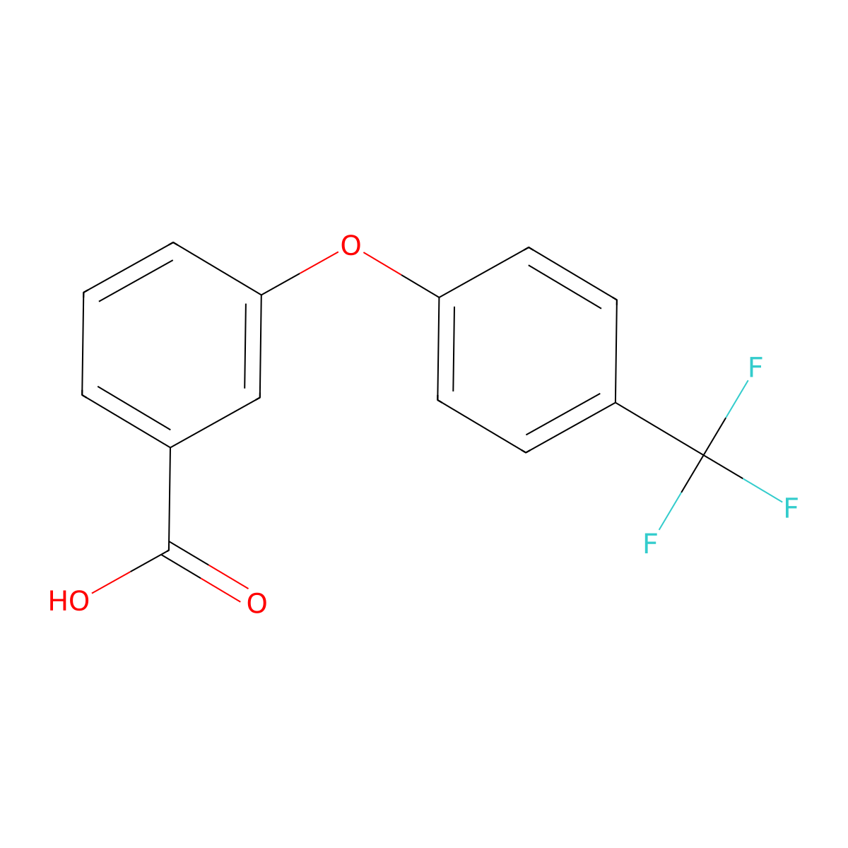 3-[4-(trifluoromethyl)phenoxy]benzoic Acid molecular structure, CAS 72178-29-1