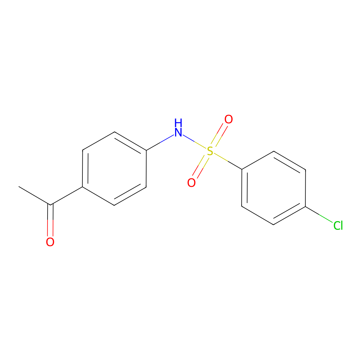 N-(4-Acetyl-phenyl)-4-chloro-benzenesulfonamide molecular structure, CAS 72178-38-2