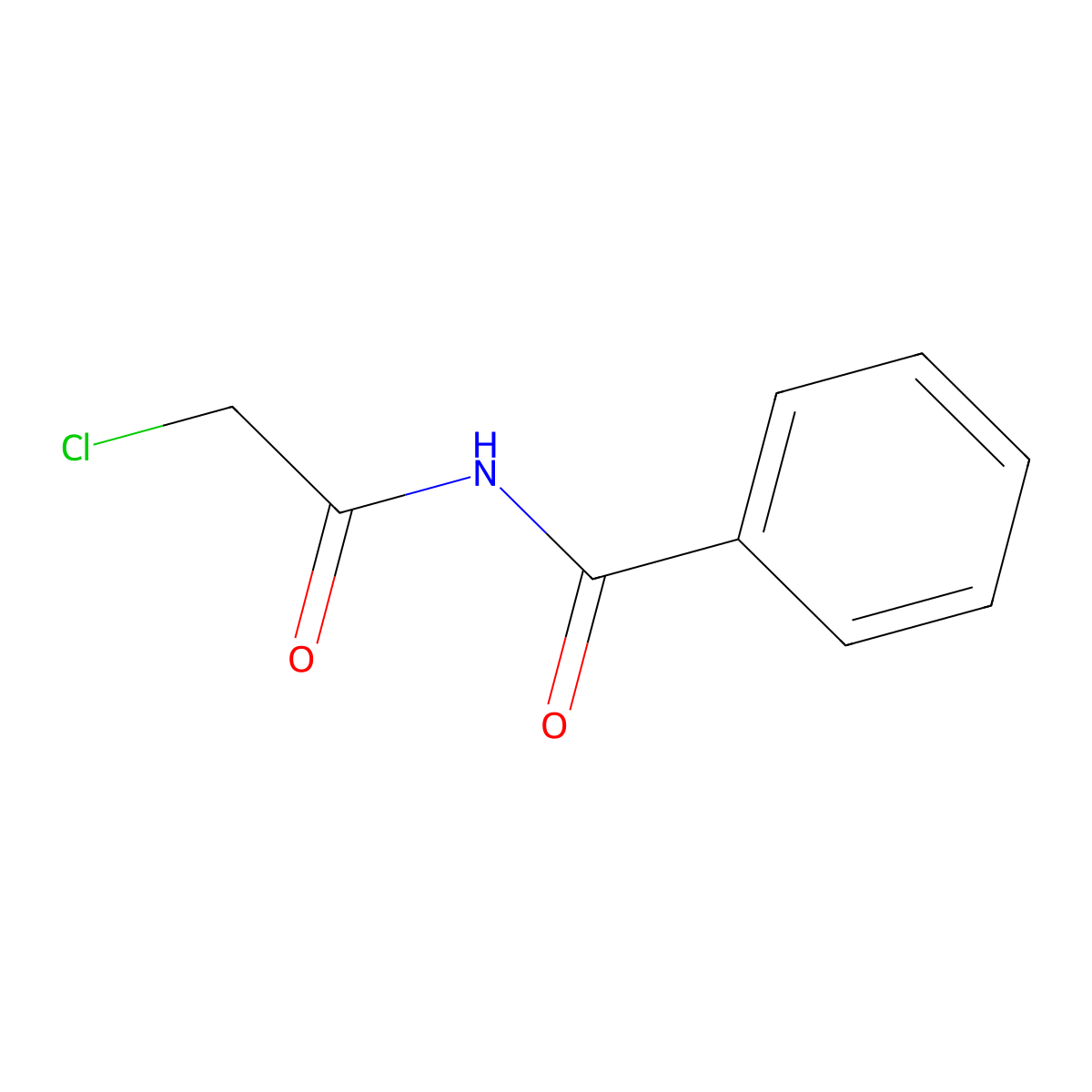 N-(2-chloroacetyl)benzamide molecular structure, CAS 7218-27-1