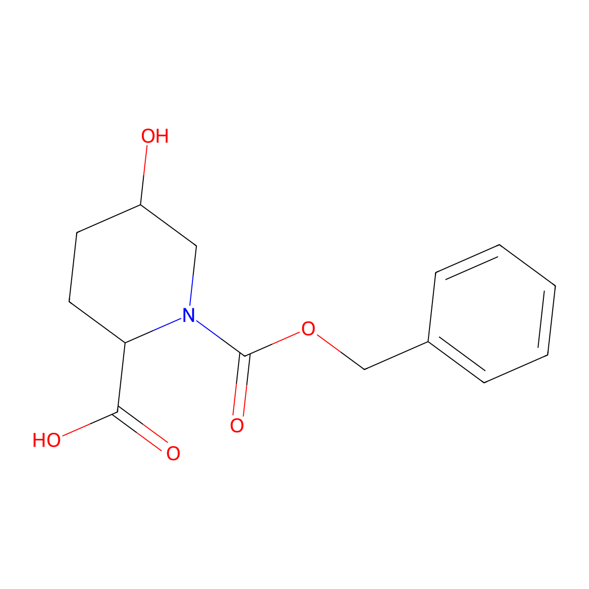 1-[(Benzyloxy)carbonyl]-5-hydroxypiperidine-2-carboxylic acid molecular structure, CAS 72180-33-7