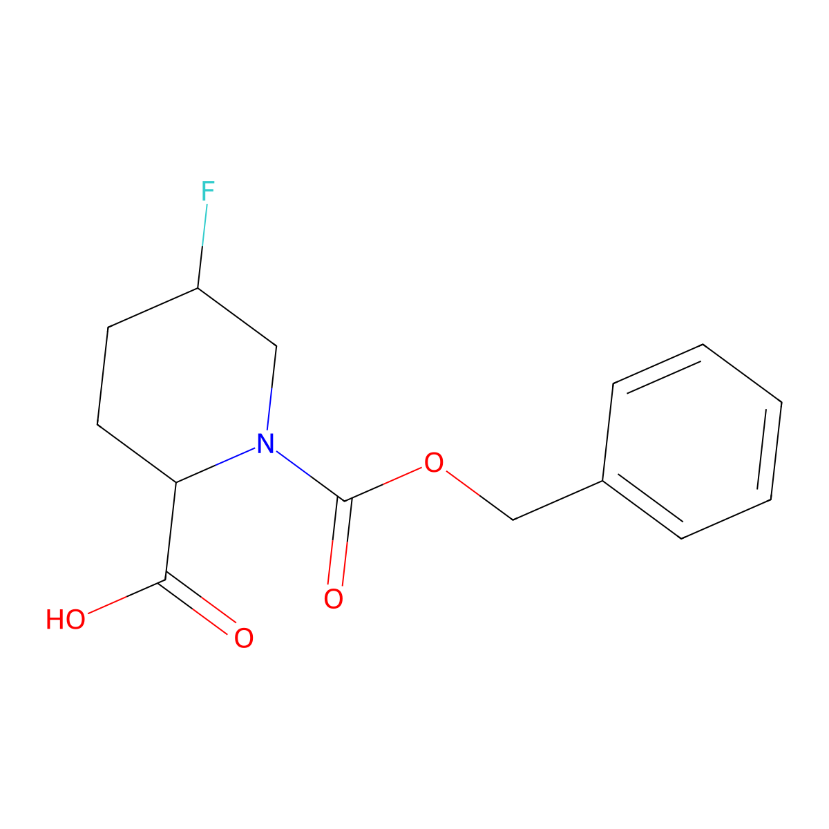 1-[(Benzyloxy)carbonyl]-5-fluoropiperidine-2-carboxylic acid molecular structure, CAS 72180-37-1