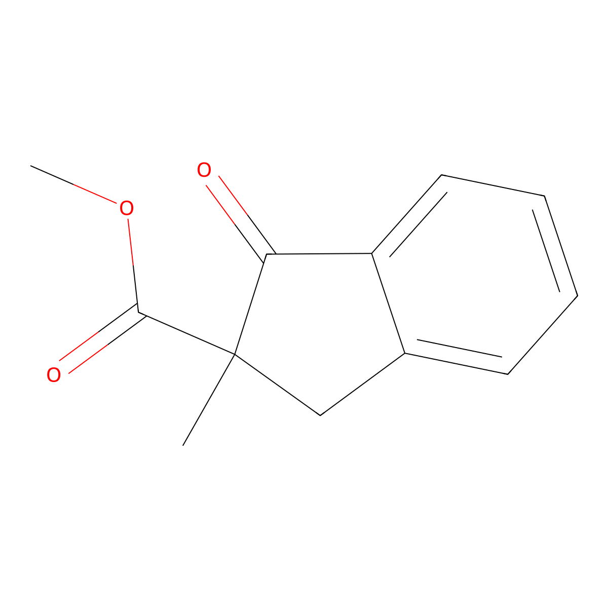 Methyl 2-methyl-1-oxo-2,3-dihydro-1H-indene-2-carboxylate molecular structure, CAS 72181-95-4