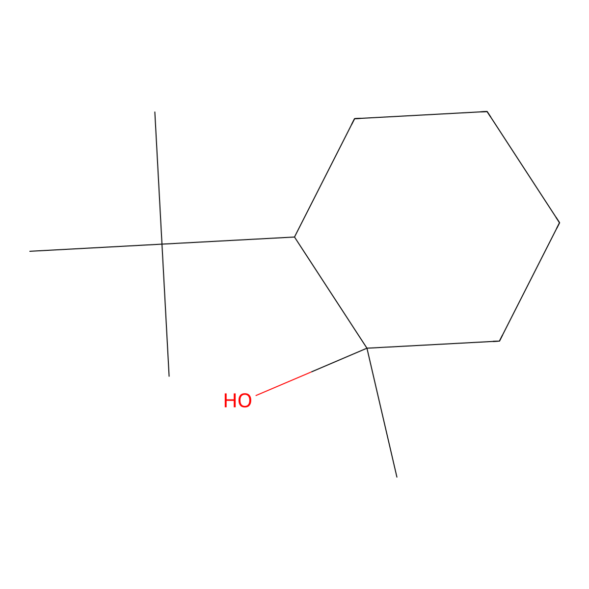 2-Tert-butyl-1-methylcyclohexan-1-ol molecular structure, CAS 72183-73-4
