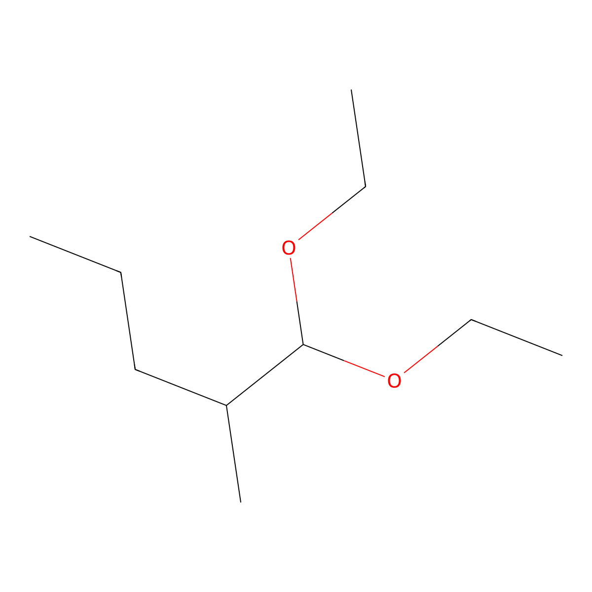 1,1-Diethoxy-2-methylpentane molecular structure, CAS 72184-91-9