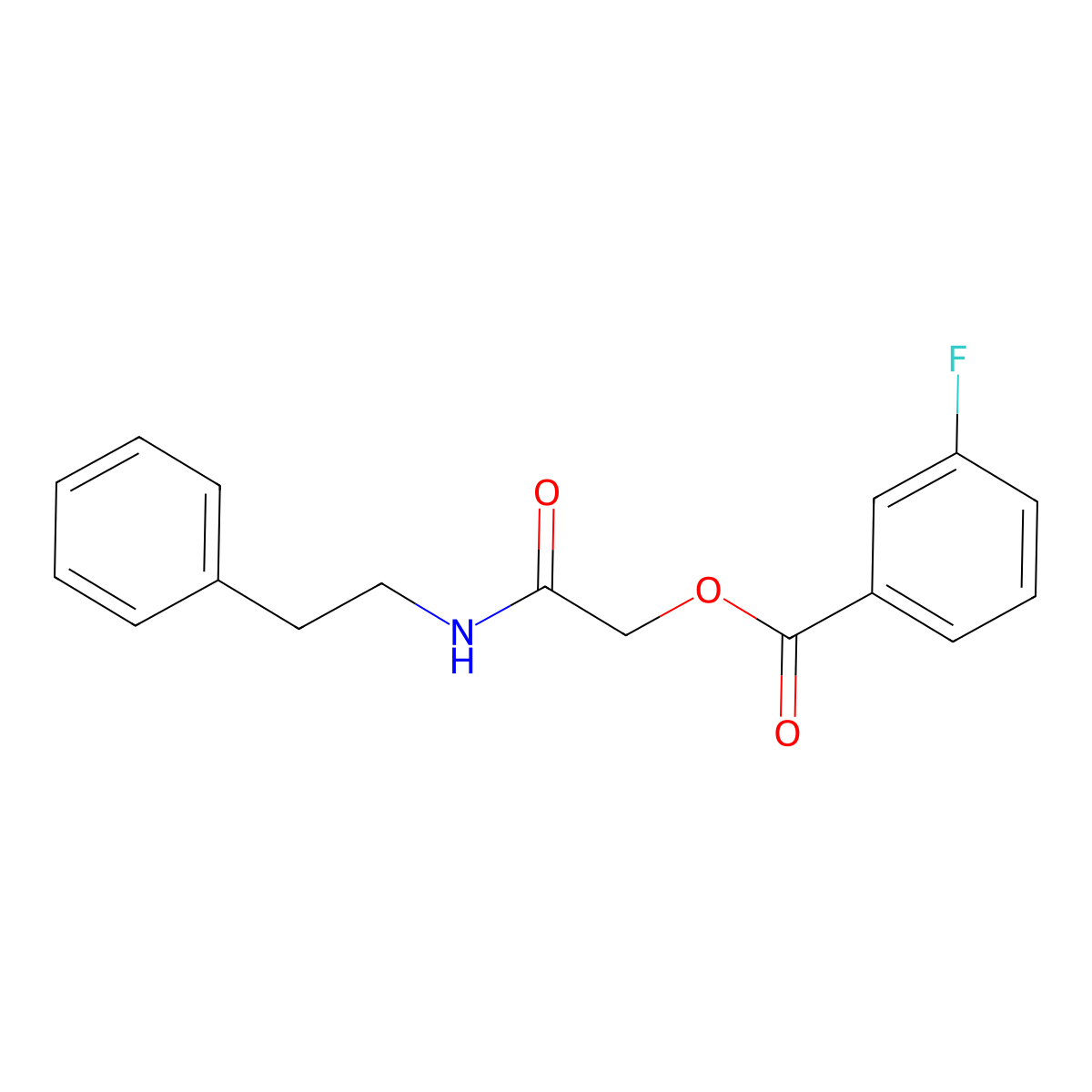 [(2-Phenylethyl)carbamoyl]methyl 3-fluorobenzoate molecular structure, CAS 721888-40-0