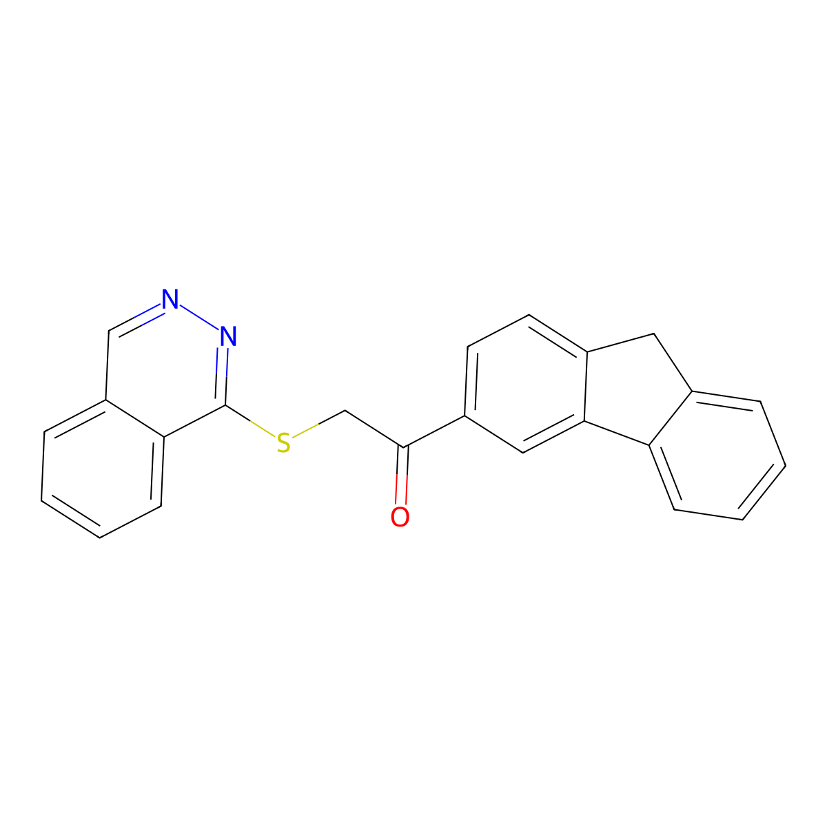 1-(9H-Fluoren-3-yl)-2-(phthalazin-1-ylthio)ethan-1-one molecular structure, CAS 721903-23-7