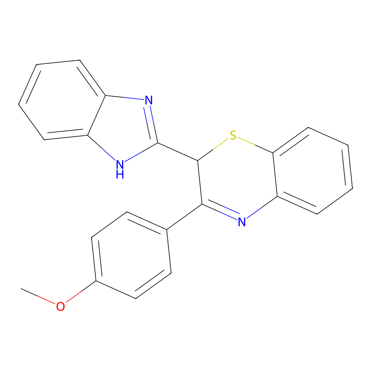 2-(1H-benzo[d]imidazol-2-yl)-3-(4-methoxyphenyl)-2H-benzo[b][1,4]thiazine molecular structure, CAS 721906-89-4