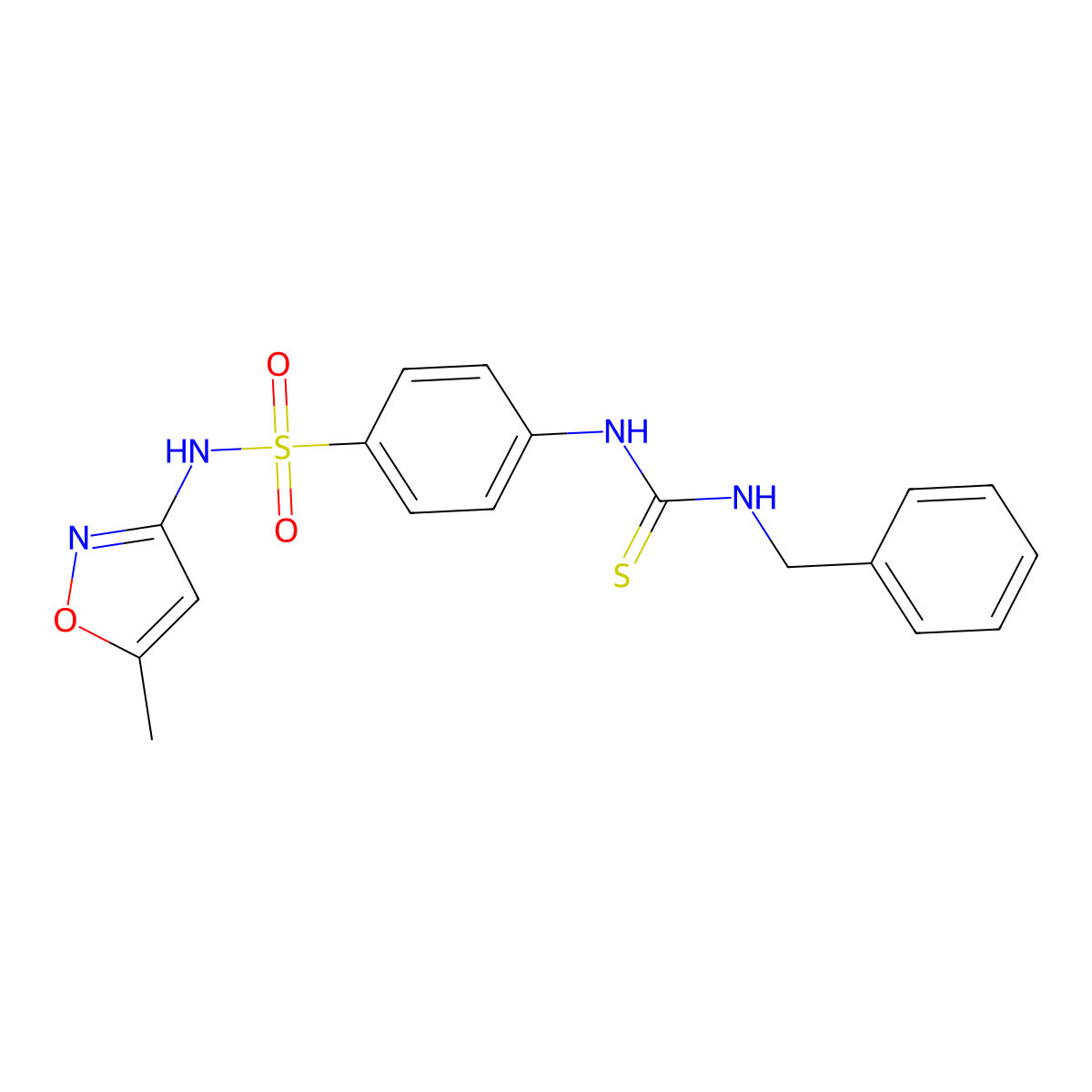 4-(3-Benzylthioureido)-N-(5-methylisoxazol-3-yl)benzenesulfonamide molecular structure, CAS 721910-57-2