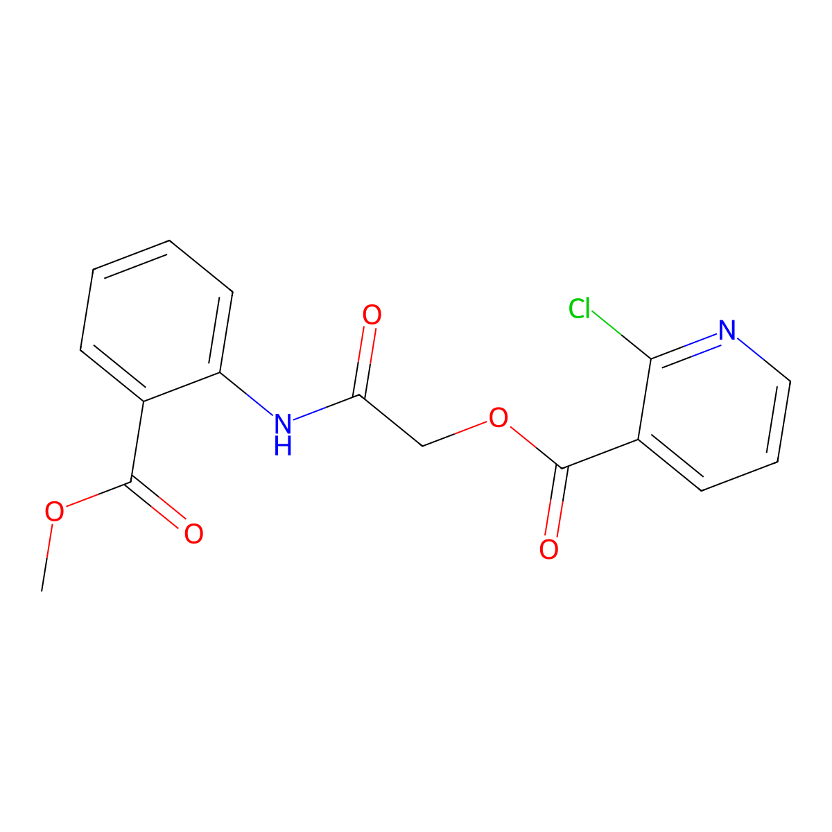 {[2-(Methoxycarbonyl)phenyl]carbamoyl}methyl 2-chloropyridine-3-carboxylate molecular structure, CAS 721912-42-1