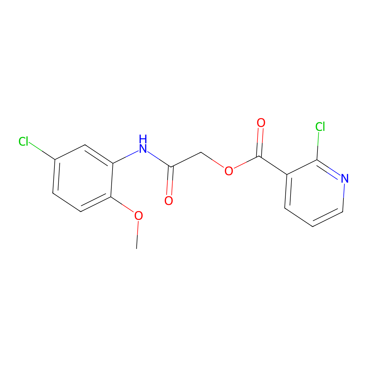 [(5-Chloro-2-methoxyphenyl)carbamoyl]methyl 2-chloropyridine-3-carboxylate molecular structure, CAS 721913-35-5