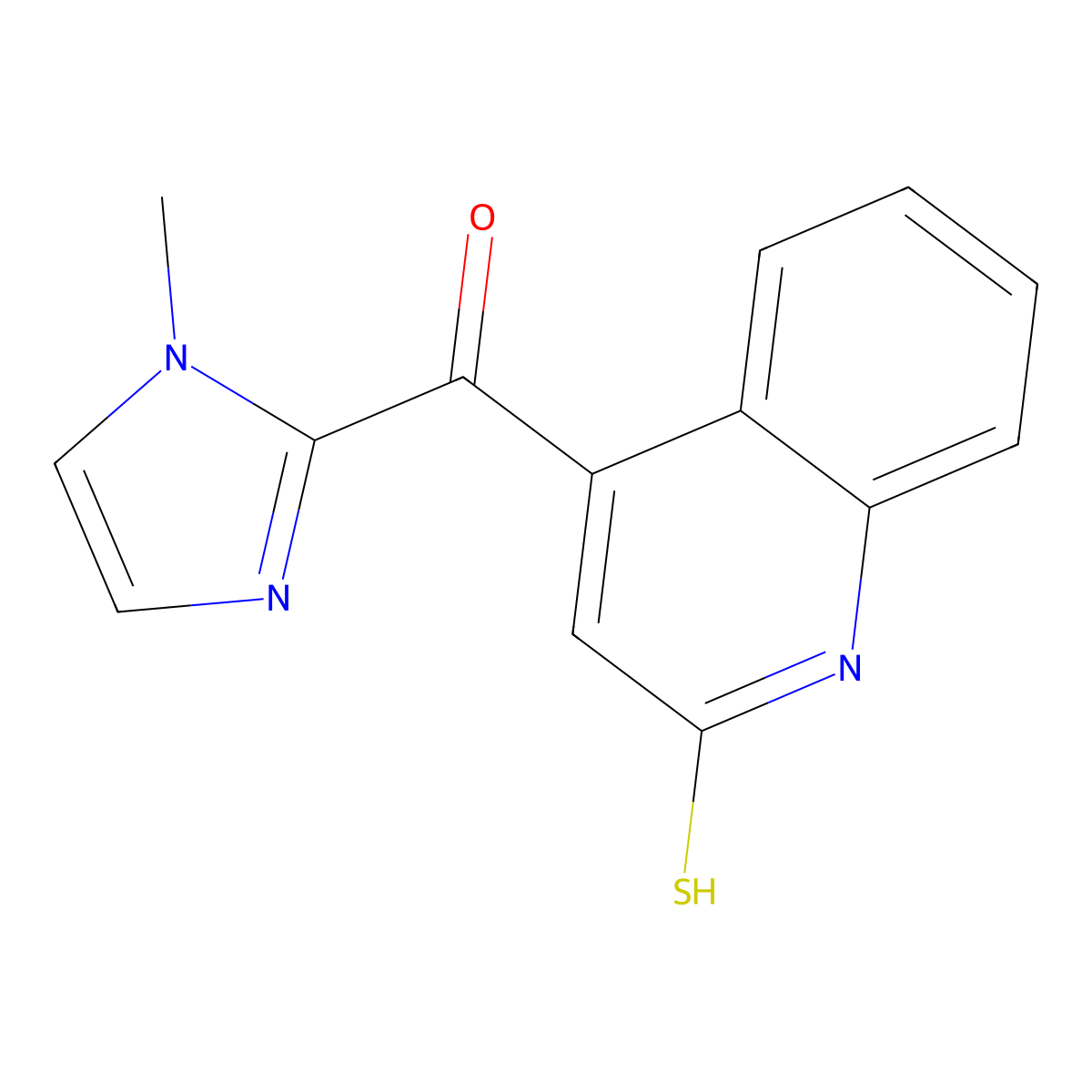 4-(1-methyl-1H-imidazole-2-carbonyl)quinoline-2-thiol molecular structure, CAS 721916-21-8