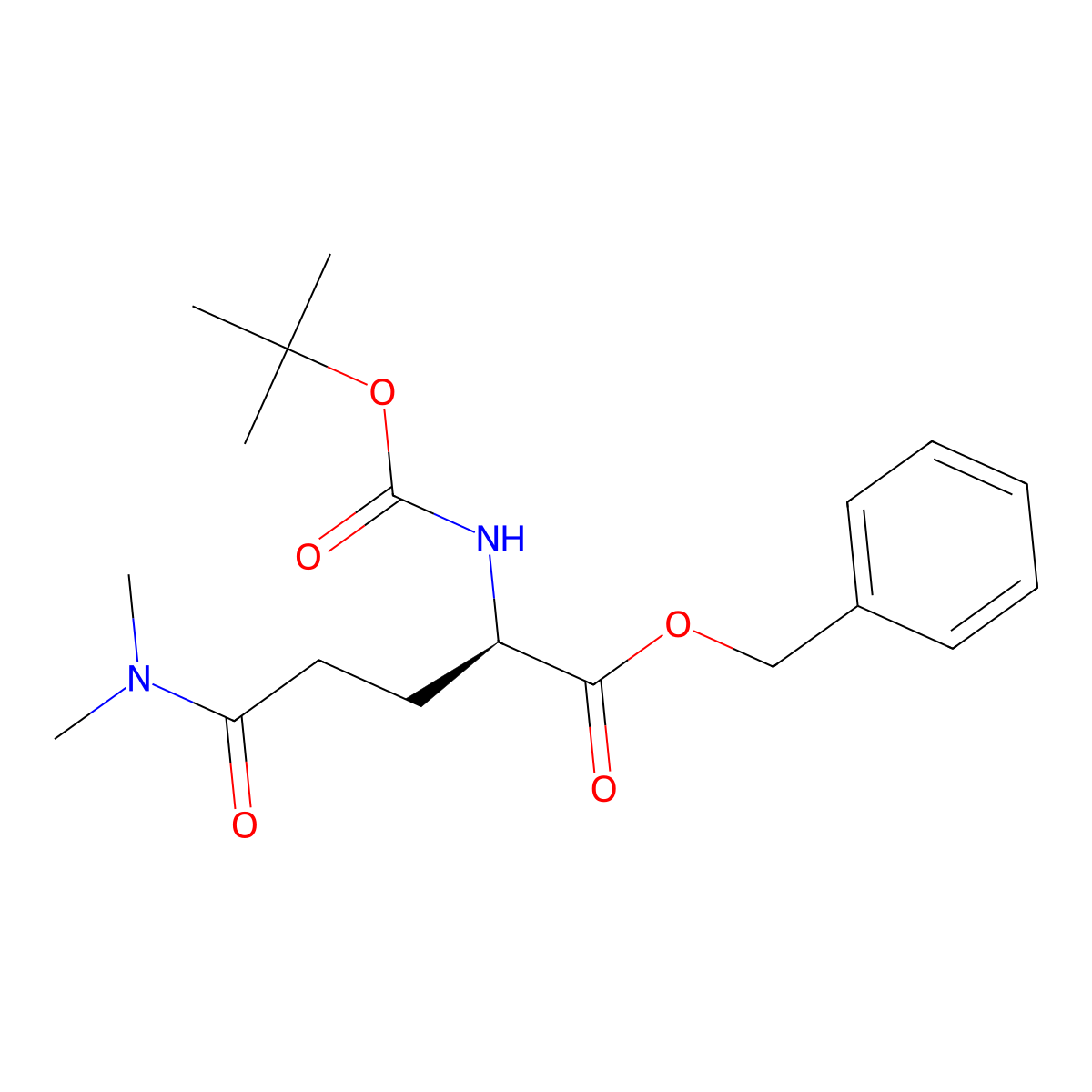 (r)-Benzyl 2-((tert-butoxycarbonyl)amino)-5-(dimethylamino)-5-oxopentanoate molecular structure, CAS 721927-49-7