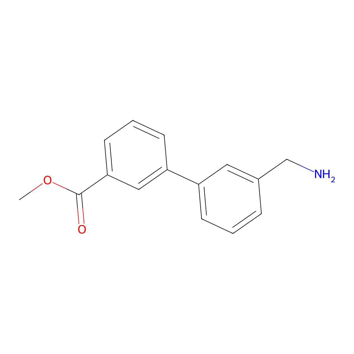 3'-(Aminomethyl)-biphenyl-3-carboxylic acid methyl ester molecular structure, CAS 721939-68-0
