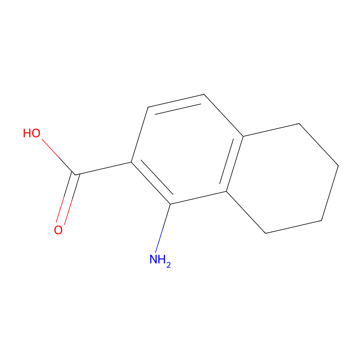 1-Amino-5,6,7,8-tetrahydronaphthalene-2-carboxylic acid molecular structure, CAS 721942-75-2