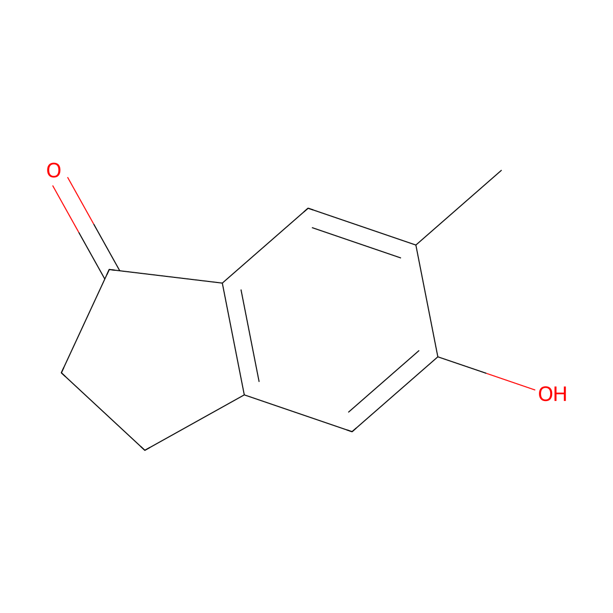 5-Hydroxy-6-methylindan-1-one molecular structure, CAS 721948-91-0