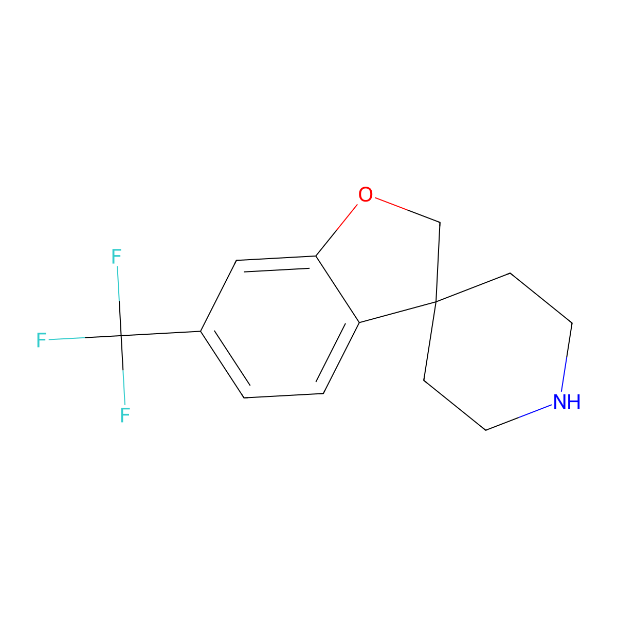 6-(Trifluoromethyl)-2H-spiro[benzofuran-3,4'-piperidine] molecular structure, CAS 721958-57-2