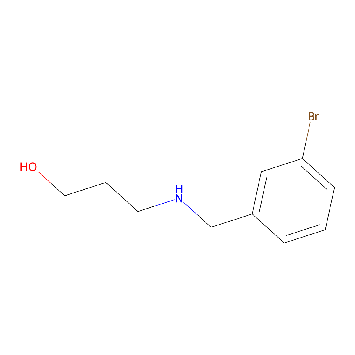 3-[(3-Bromobenzyl)amino]propan-1-ol molecular structure, CAS 721958-92-5