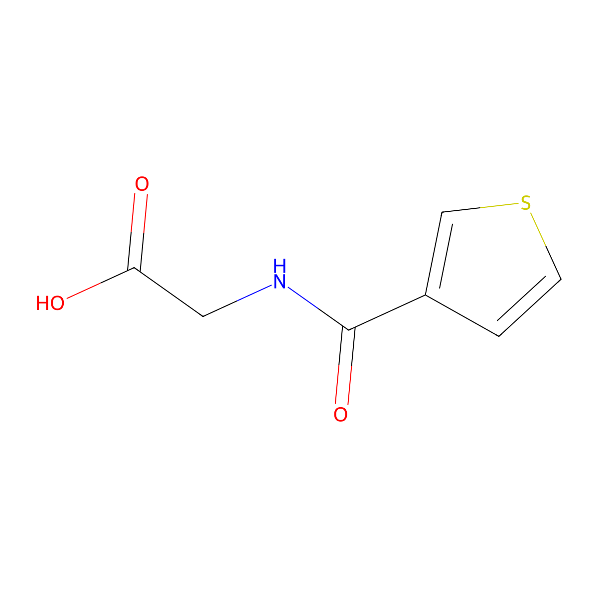 2-(Thiophen-3-ylformamido)acetic acid molecular structure, CAS 72196-45-3