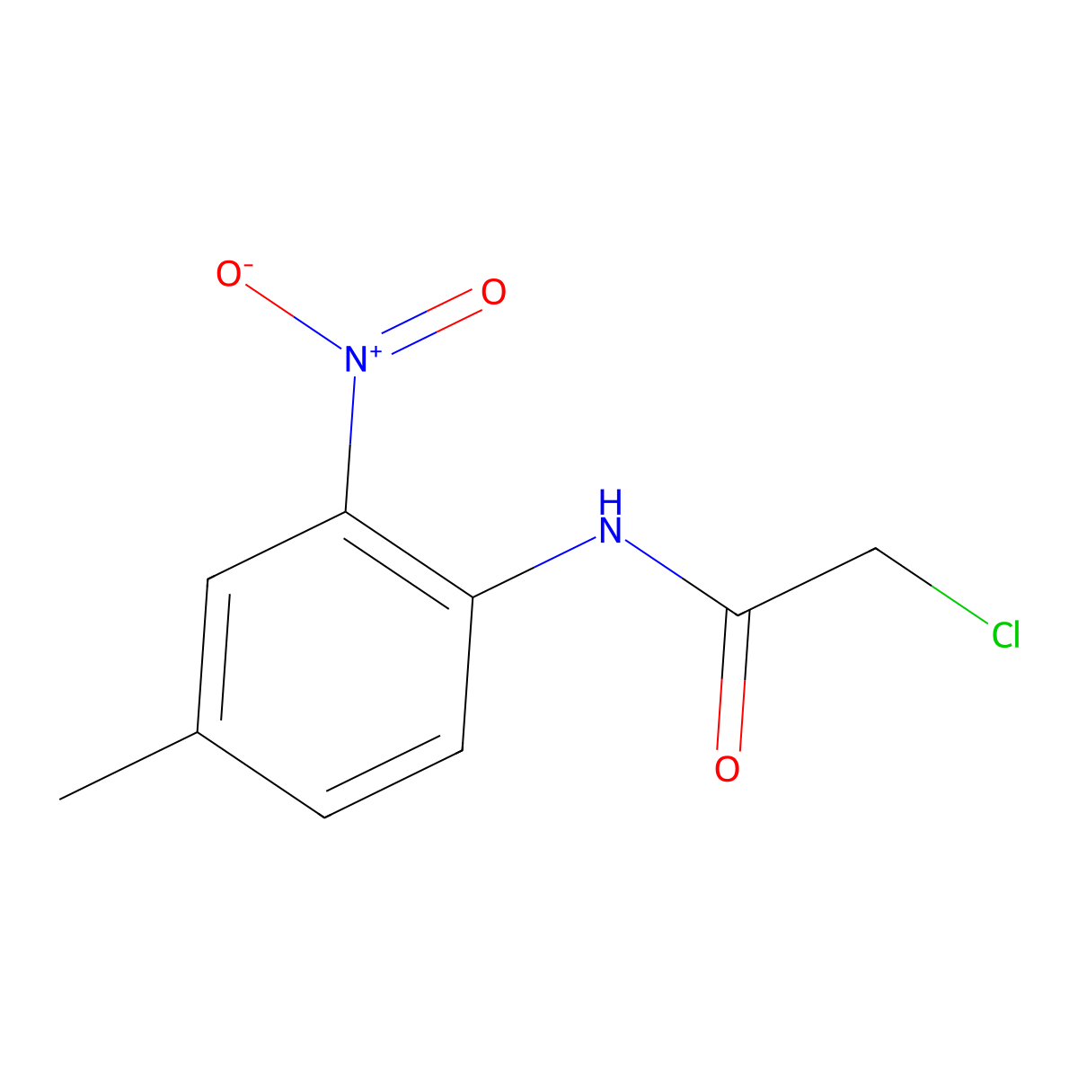 2-chloro-N-(4-methyl-2-nitrophenyl)acetamide molecular structure, CAS 72196-97-5
