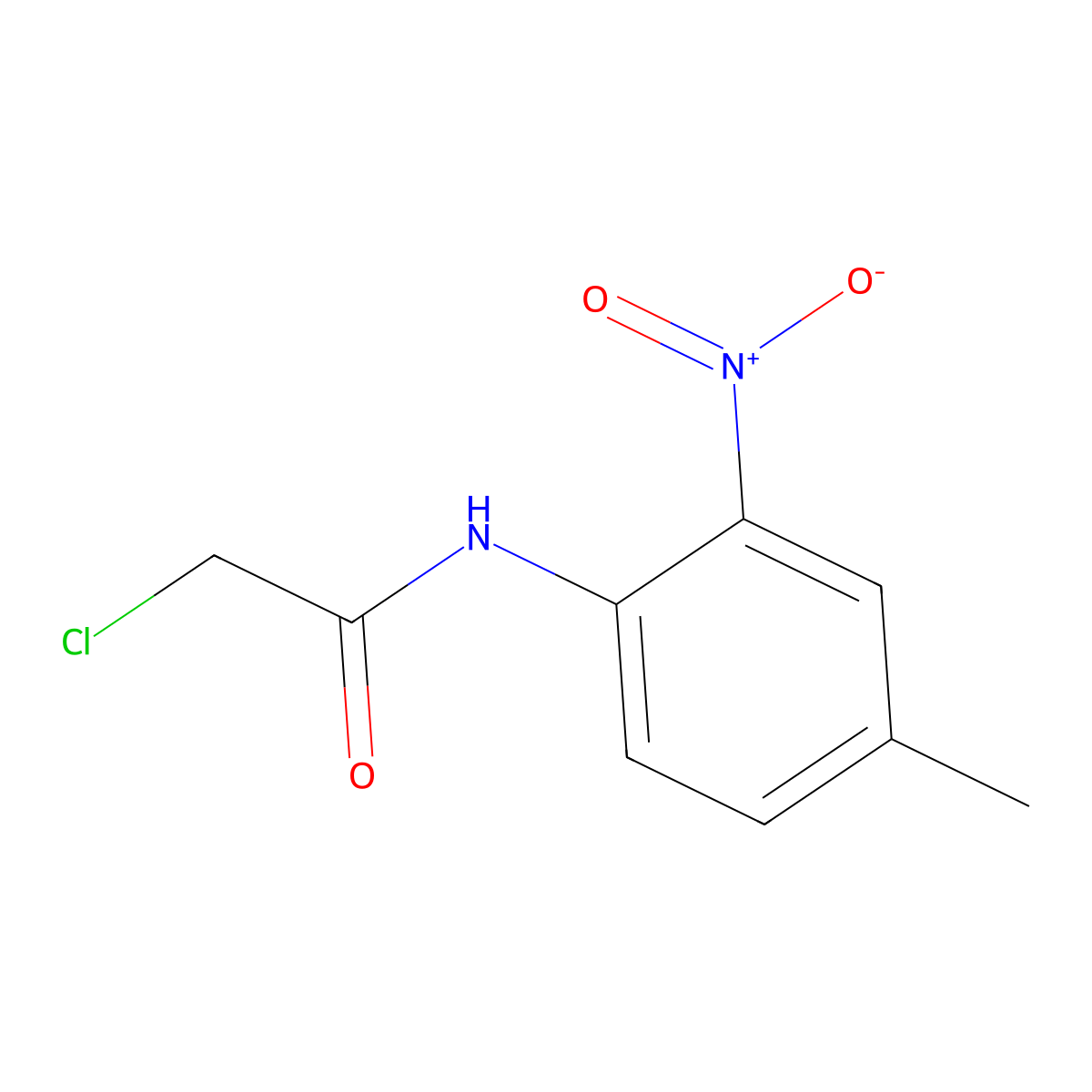 2-chloro-N-(4-methyl-2-nitrophenyl)acetamide molecular structure, CAS 72196-97-5