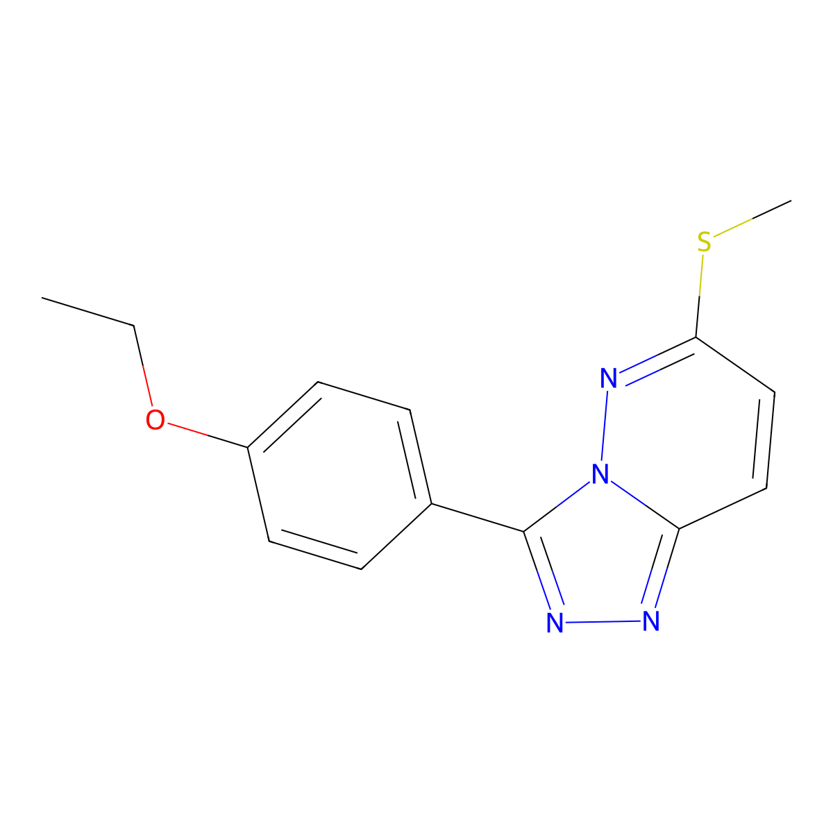 3-(4-Ethoxyphenyl)-6-(methylthio)-[1,2,4]triazolo[4,3-b]pyridazine molecular structure, CAS 721964-48-3