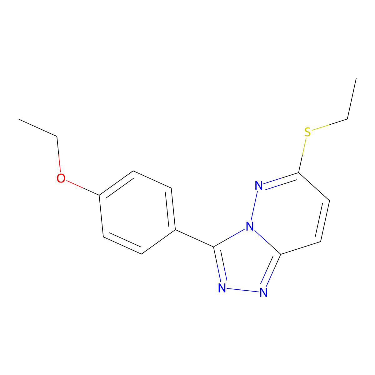 3-(4-Ethoxyphenyl)-6-ethylsulfanyl-[1,2,4]triazolo[4,3-b]pyridazine molecular structure, CAS 721964-49-4