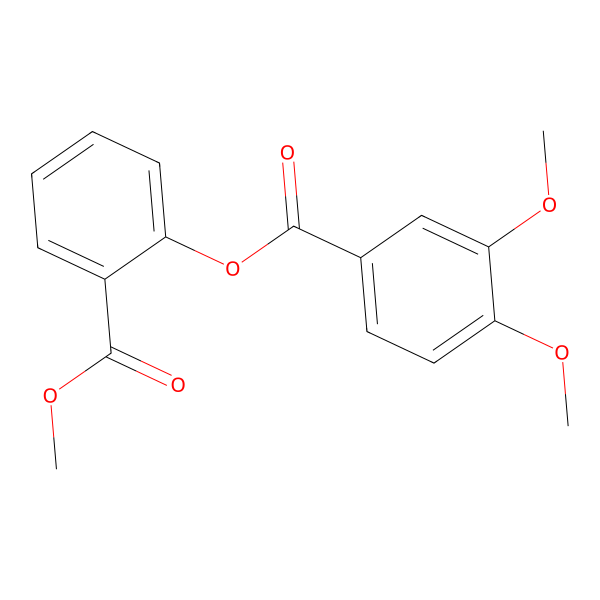 2-(Methoxycarbonyl)phenyl 3,4-dimethoxybenzoate molecular structure, CAS 721964-87-0
