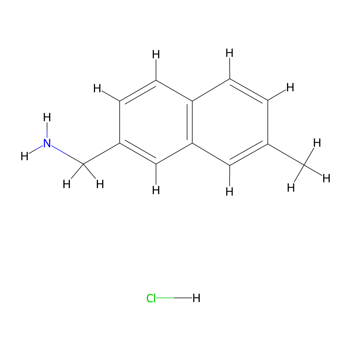 1-(7-Methylnaphthalen-2-yl)methanamine hydrochloride molecular structure, CAS 721968-70-3