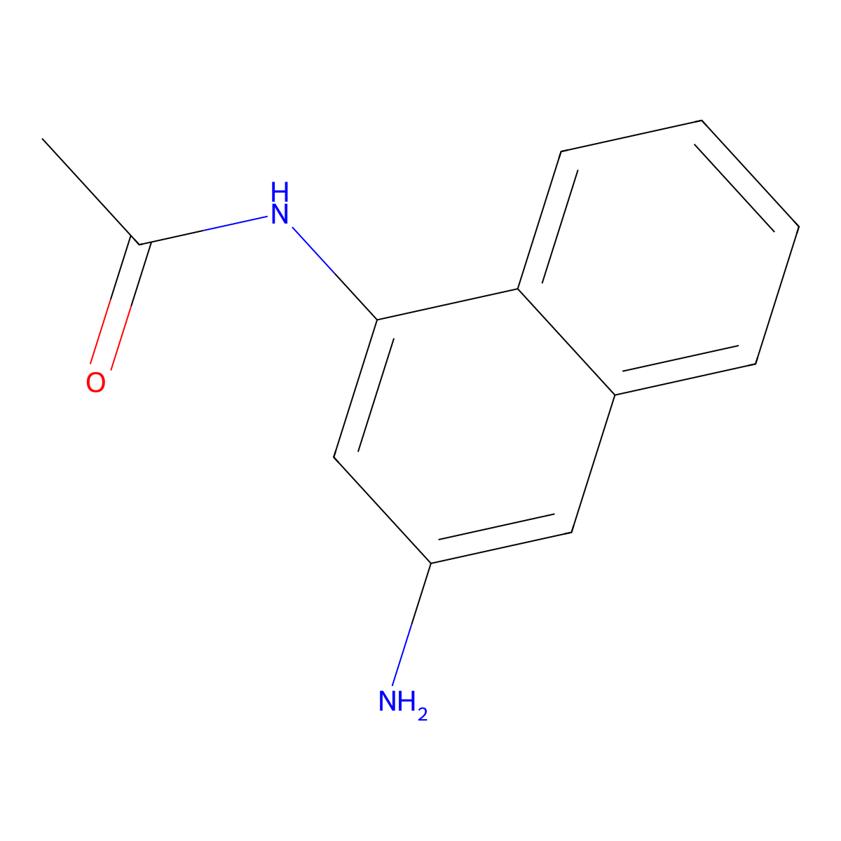 N-(3-aminonaphthalen-1-yl)acetamide molecular structure, CAS 721970-24-7