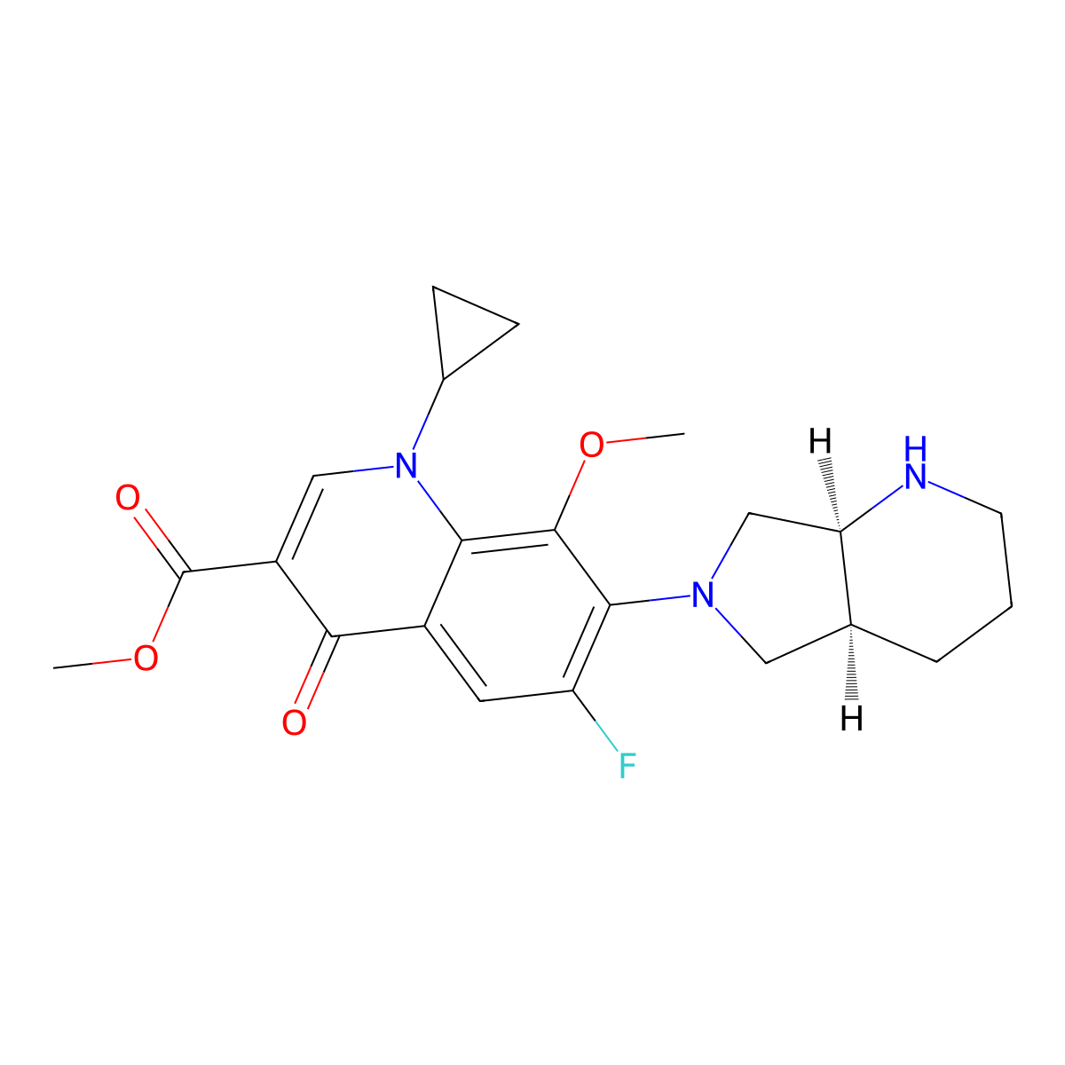 Moxifloxacin methyl ester molecular structure, CAS 721970-35-0