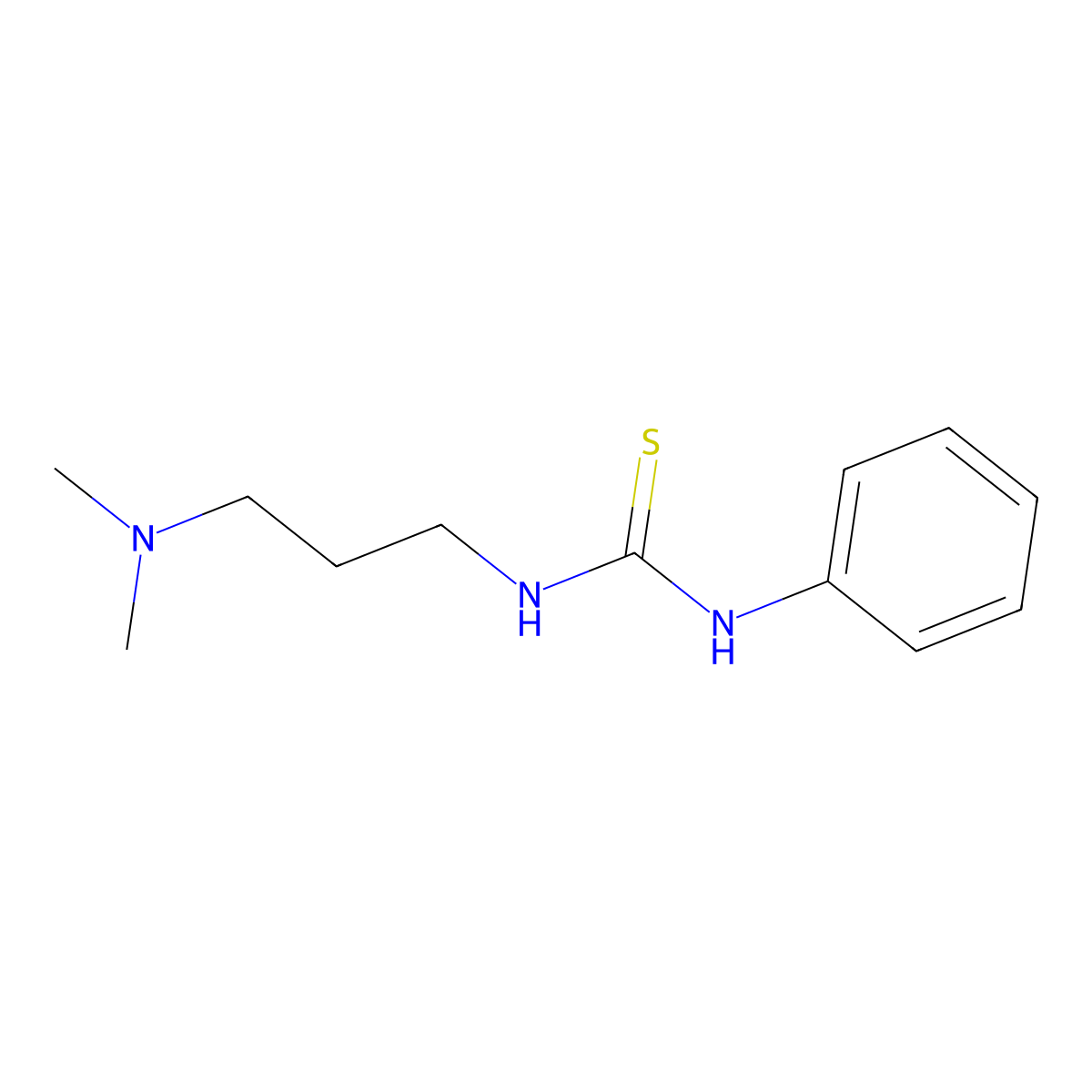N-(3-(Dimethylamino)propyl)-N'-phenylthiourea molecular structure, CAS 722-04-3