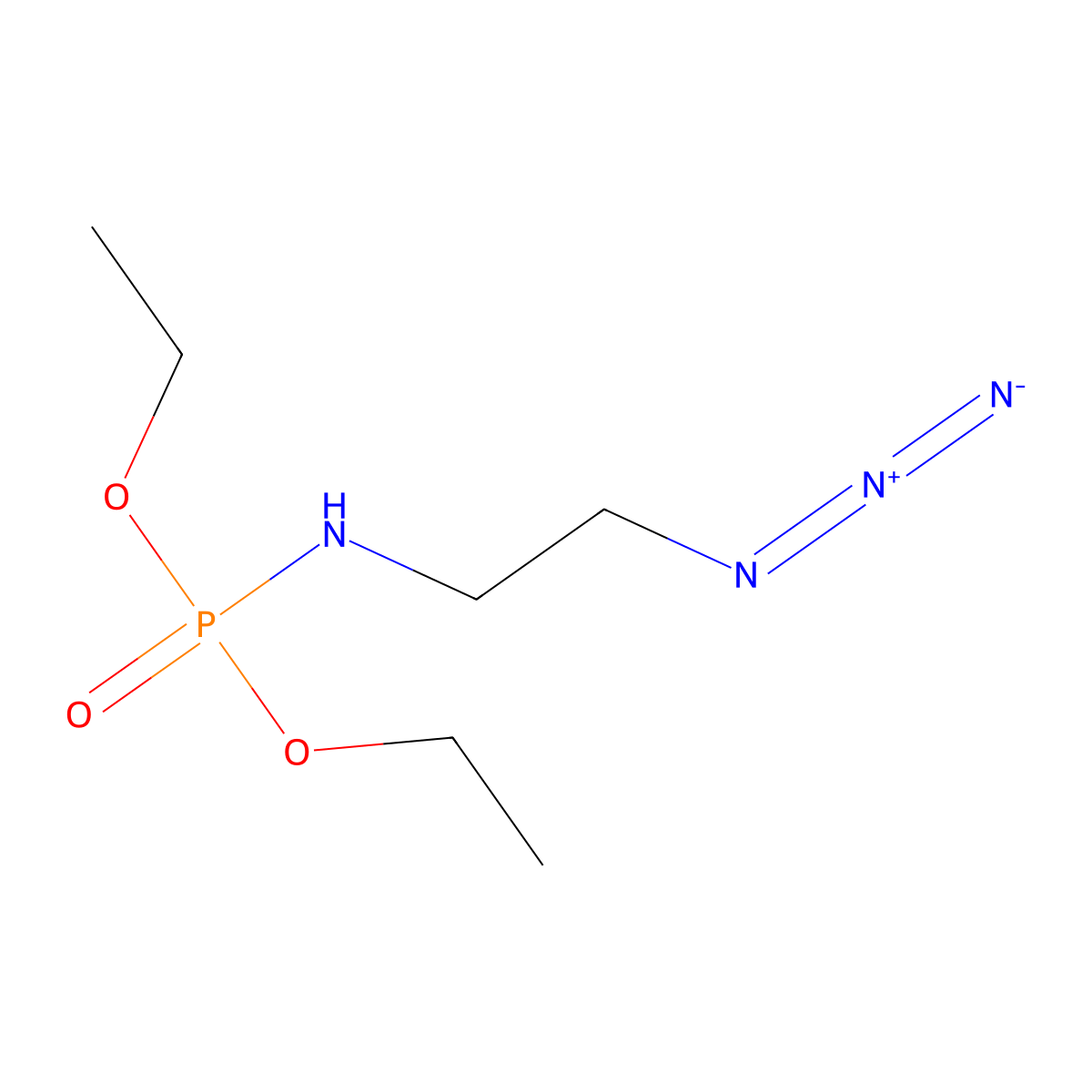 (2-Azidoethyl)(diethoxyphosphoryl)amine molecular structure, CAS 72200-28-3