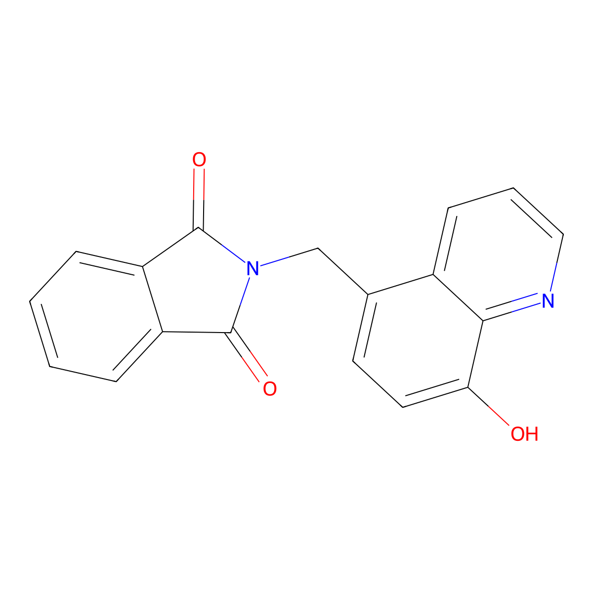 2-((8-Hydroxyquinolin-5-yl)methyl)isoindoline-1,3-dione molecular structure, CAS 72201-23-1