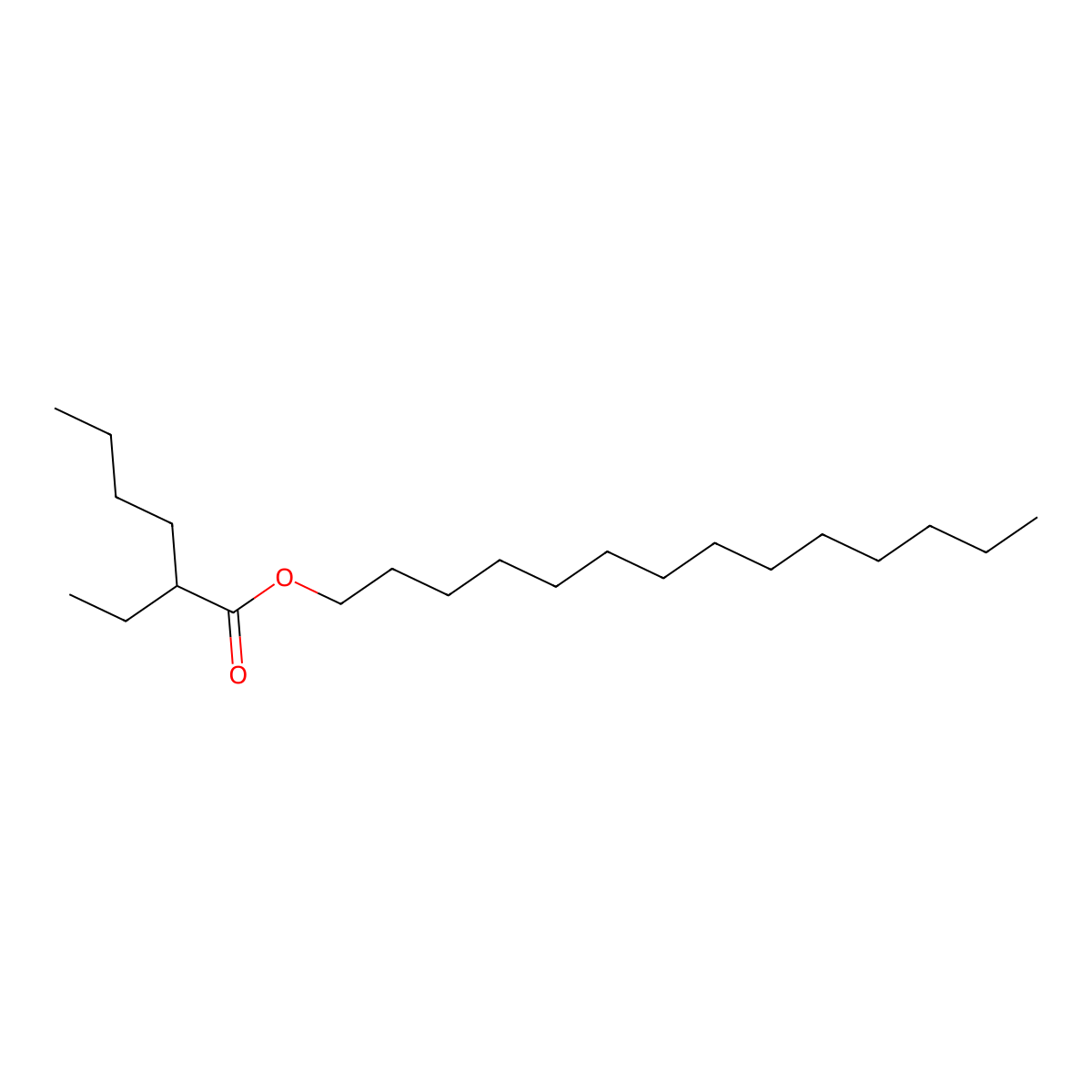 Myristyl Ethylhexanoate molecular structure, CAS 72201-45-7