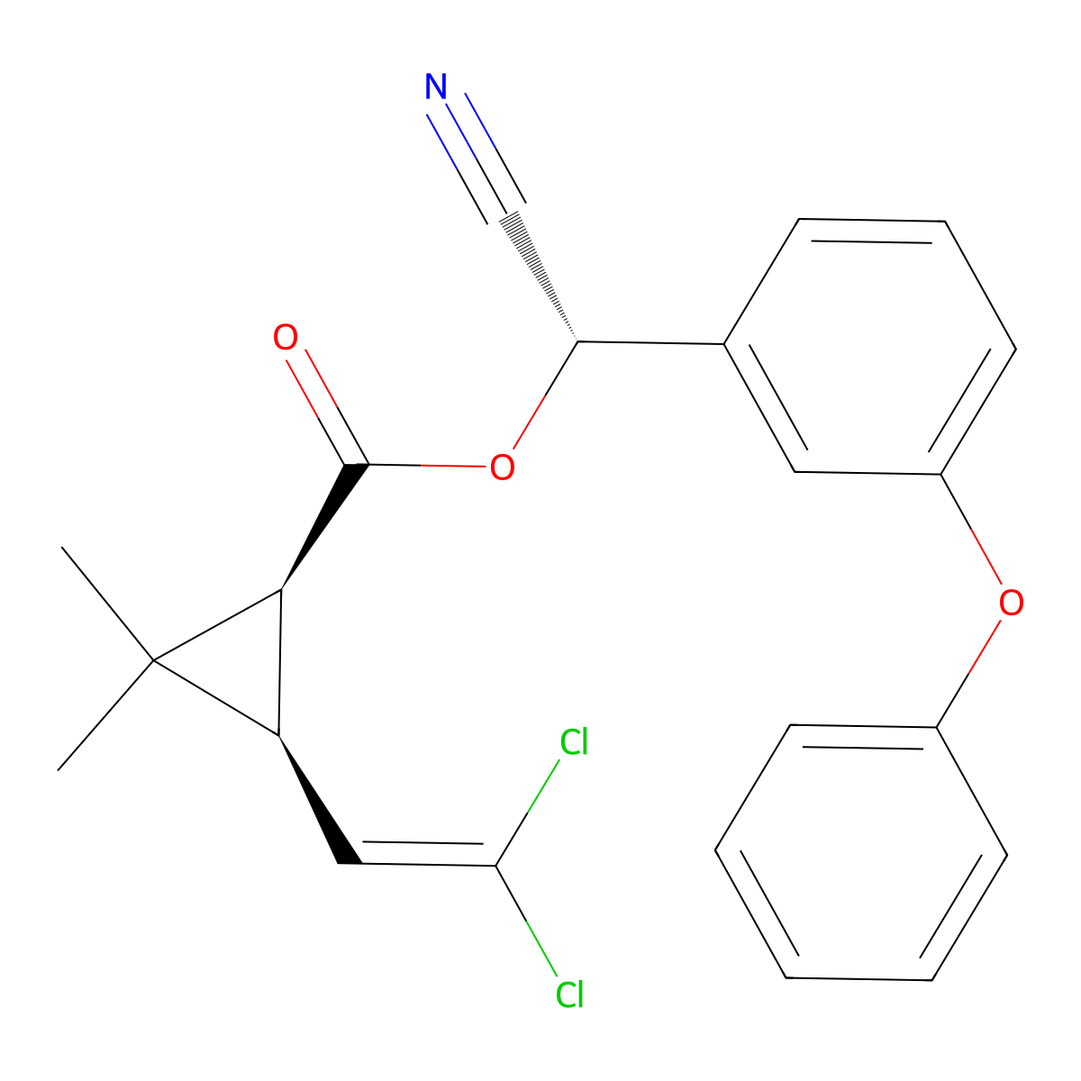 (1S)-cis-(alphaS)-cypermethrin molecular structure, CAS 72204-43-4