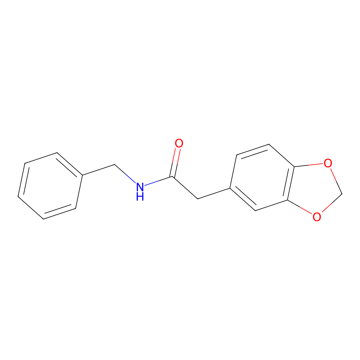 2-(1,3-dioxaindan-5-yl)-N-benzylacetamide molecular structure, CAS 722044-51-1