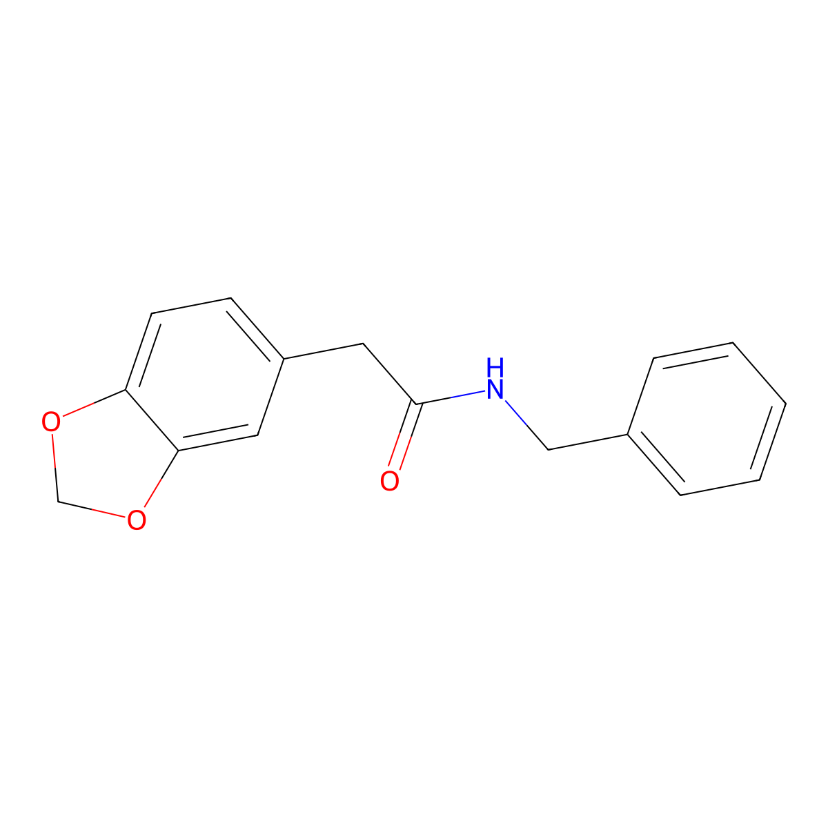 2-(1,3-dioxaindan-5-yl)-N-benzylacetamide molecular structure, CAS 722044-51-1