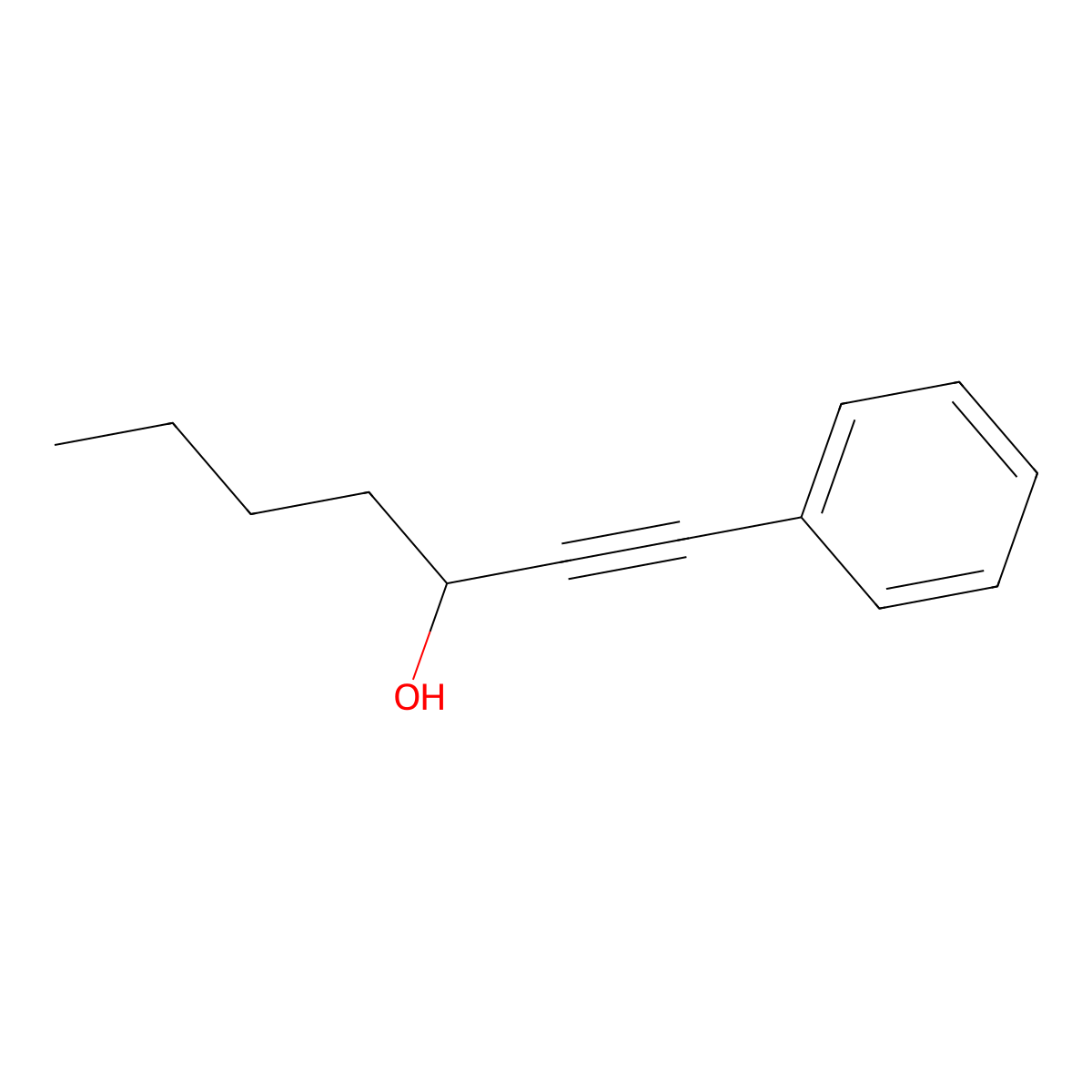 1-Heptyn-3-ol, 1-phenyl- molecular structure, CAS 72206-40-7